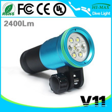 HI-MAX V11 Meilleur équipement de plongée militaire Plongée Lampe de poche LED